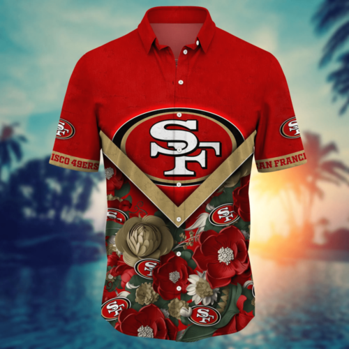 San Francisco 49ers NFL Flower Hawaii Shirt  For Fans, Custom Summer Football Shirts