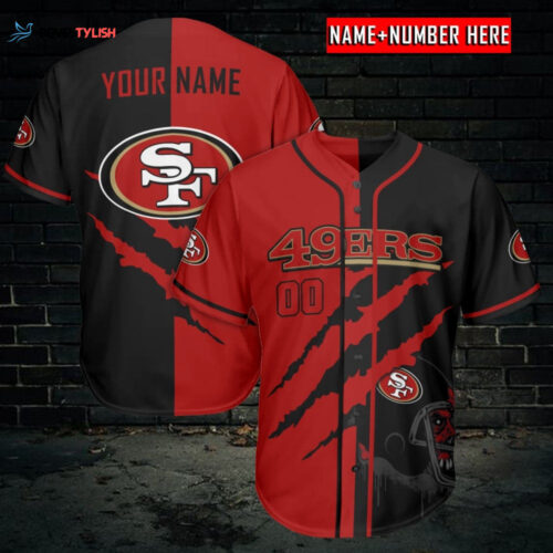 San Francisco 49ers Personalized Baseball Jersey Shirt 166