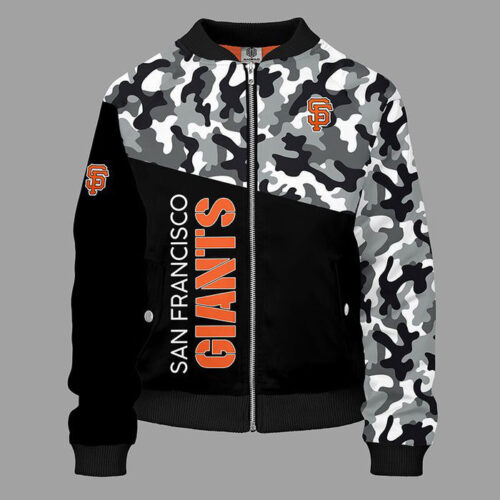 San Francisco Giants Camouflage Orange Bomber Jacket