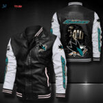 San Jose Sharks Leather Bomber Jacket