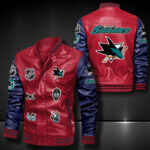 San Jose Sharks Leather Bomber Jacket