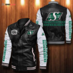 Saskatchewan Roughriders Leather Bomber Jacket