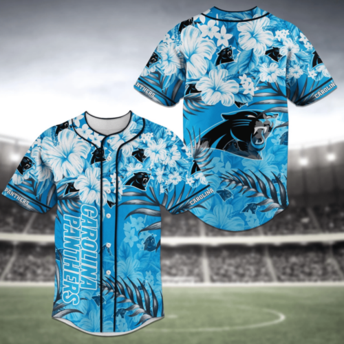 Score a Touchdown with Our Carolina Panthers NFL Baseball Jersey Shirt For Men Women