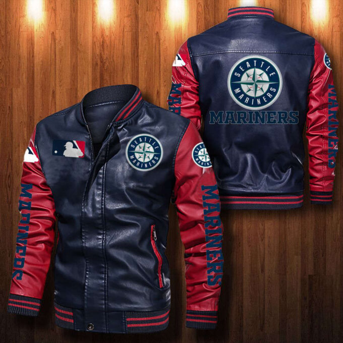 Seattle Mariners Leather Bomber Jacket