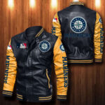 Seattle Mariners Leather Bomber Jacket