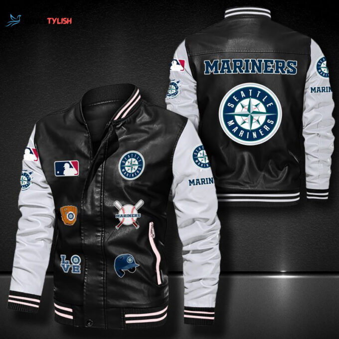 Seattle Mariners Leather Bomber Jacket