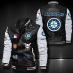 Seattle Mariners Leather Bomber Jacket