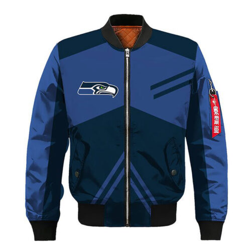 Seattle Seahawks Blue Bomber Jacket