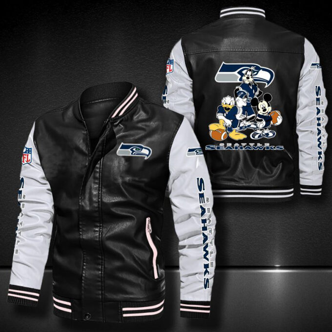 Seattle Seahawks Leather Bomber Jacket