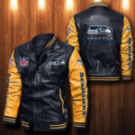 Seattle Seahawks Leather Bomber Jacket