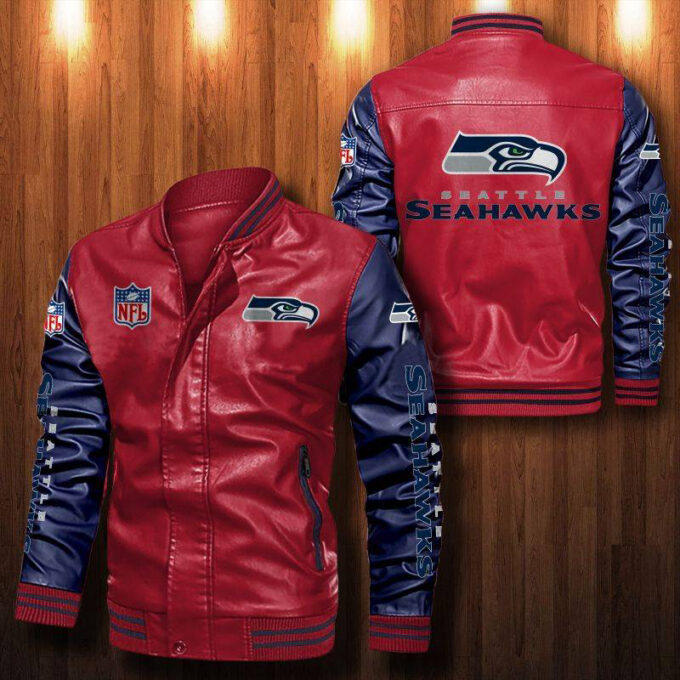 Seattle Seahawks Leather Bomber Jacket