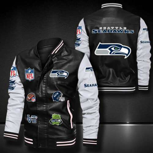 Seattle Seahawks Leather Bomber Jacket