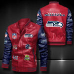 Seattle Seahawks Leather Bomber Jacket