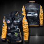 Seattle Seahawks Leather Bomber Jacket