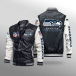 Seattle Seahawks Leather Bomber Jacket