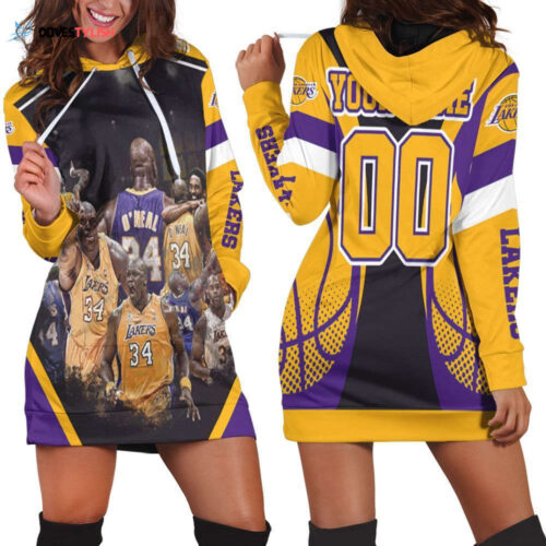 Shaquille Oneal Los Angeles Lakers Hoodie Dress For Women