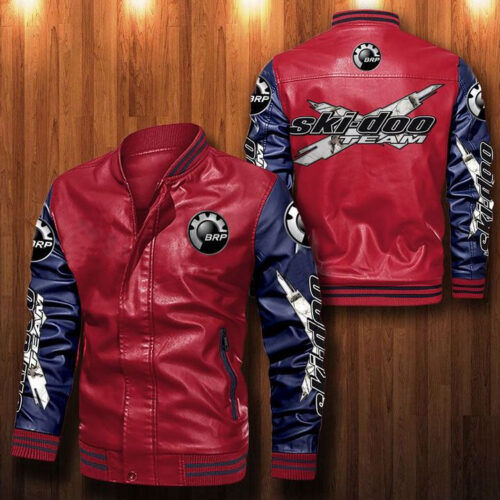 Ski Doo Team Leather Bomber Jacket