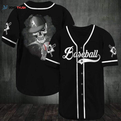 Skull  Baseball 10  Gift For Lover Baseball Jersey