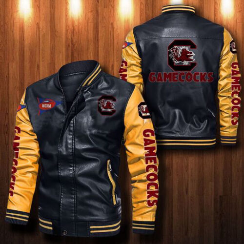 South Carolina Gamecocks Leather Bomber Jacket