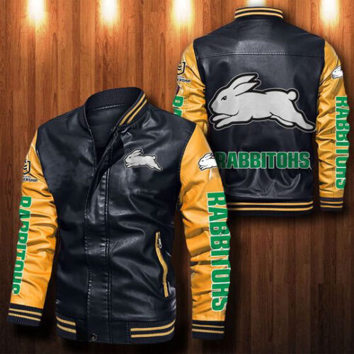 South Sydney Rabbitohs Leather Bomber Jacket