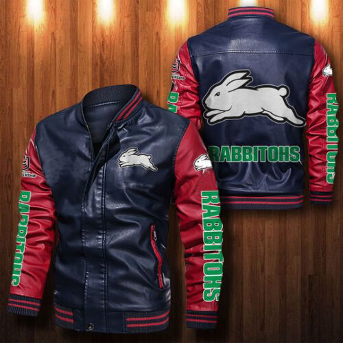 South Sydney Rabbitohs Leather Bomber Jacket