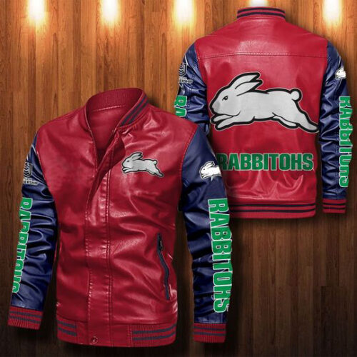 South Sydney Rabbitohs Leather Bomber Jacket