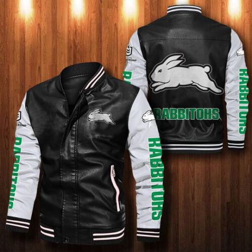 South Sydney Rabbitohs Leather Bomber Jacket