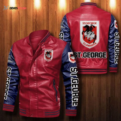 St George Dragon Leather Leather Bomber Jacket