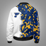 St. Louis Blues Camouflage Blue Yellow Bomber Jacket