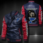 St Louis Blues Leather Bomber Jacket