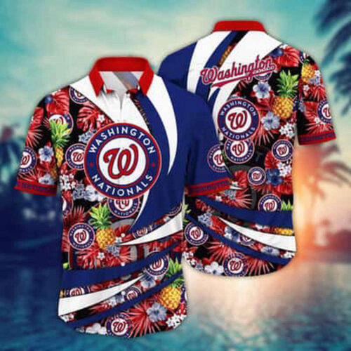 Summer Aloha MLB Washington Nationals Hawaiian Shirt Pineapple Pattern Best Beach Gift