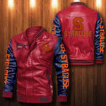 Syracuse Orange Leather Bomber Jacket