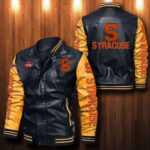 Syracuse Orange Leather Bomber Jacket