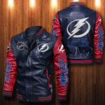 Tampa Bay Lightning Leather Bomber Jacket