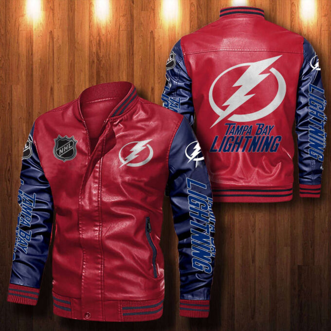 Tampa Bay Lightning Leather Bomber Jacket