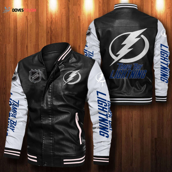 Tampa Bay Lightning Leather Bomber Jacket