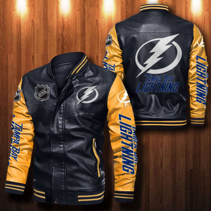 Tampa Bay Lightning Leather Bomber Jacket