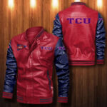 Tcu Horned Frogs Leather Bomber Jacket