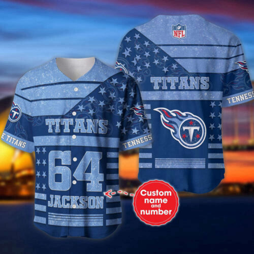 Tennessee Titans 3D NFL Personalized Baseball Jersey  For Men Women