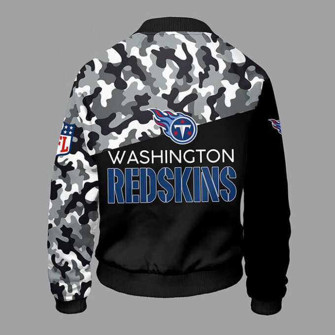 Tennessee Titans Camouflage Blue Bomber Jacket