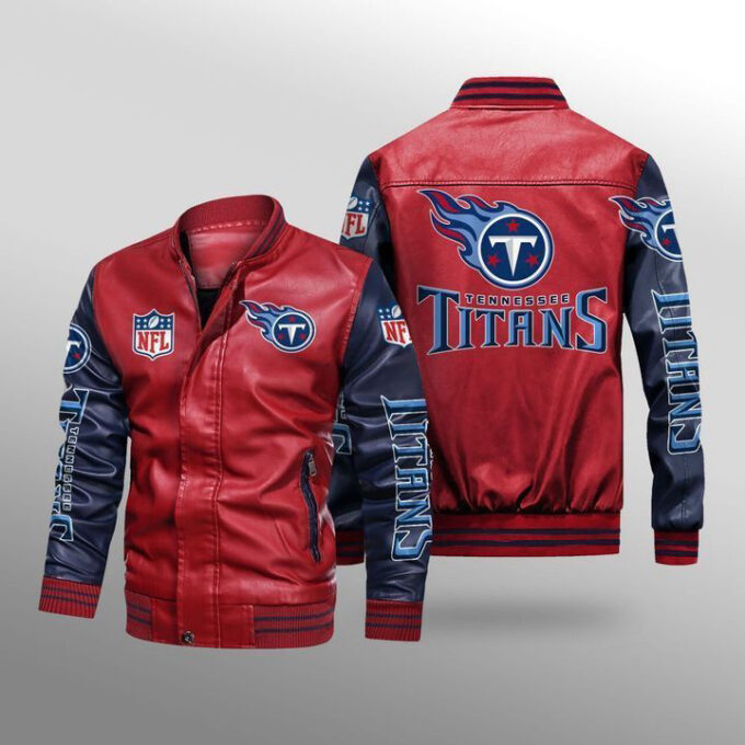 Tennessee Titans Leather Bomber Jacket