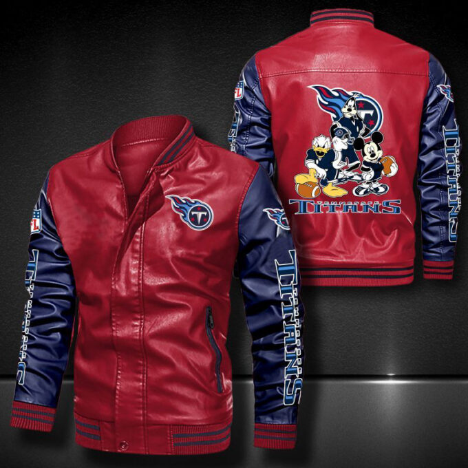 Tennessee Titans Leather Bomber Jacket