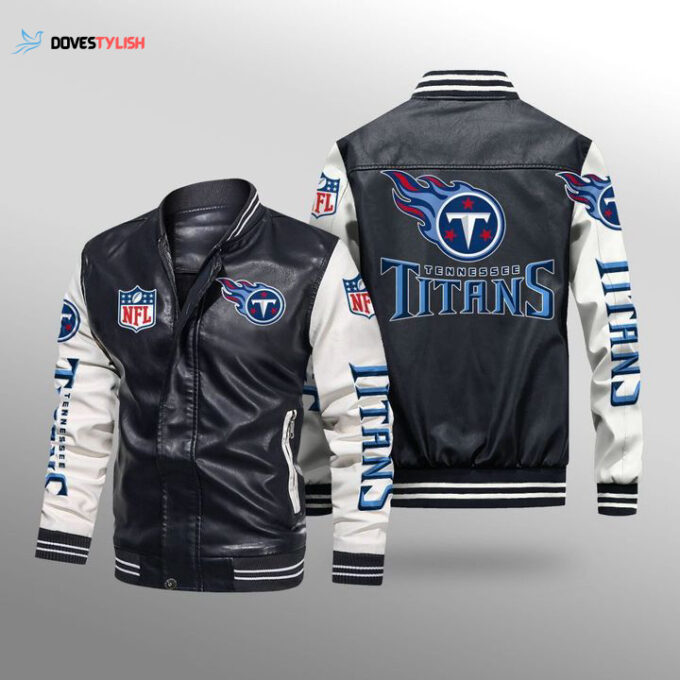 Tennessee Titans Leather Bomber Jacket