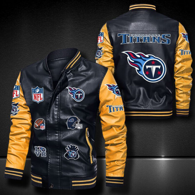 Tennessee Titans Leather Bomber Jacket