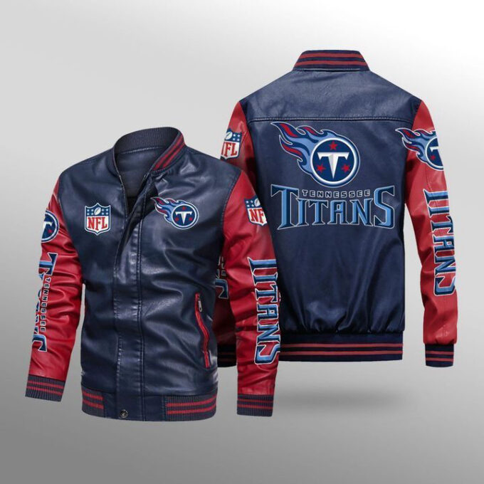 Tennessee Titans Leather Bomber Jacket