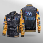 Tennessee Titans Leather Bomber Jacket