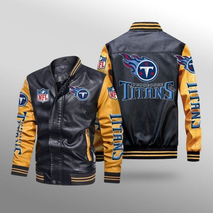 Tennessee Titans Leather Bomber Jacket