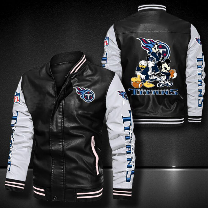 Tennessee Titans Leather Bomber Jacket