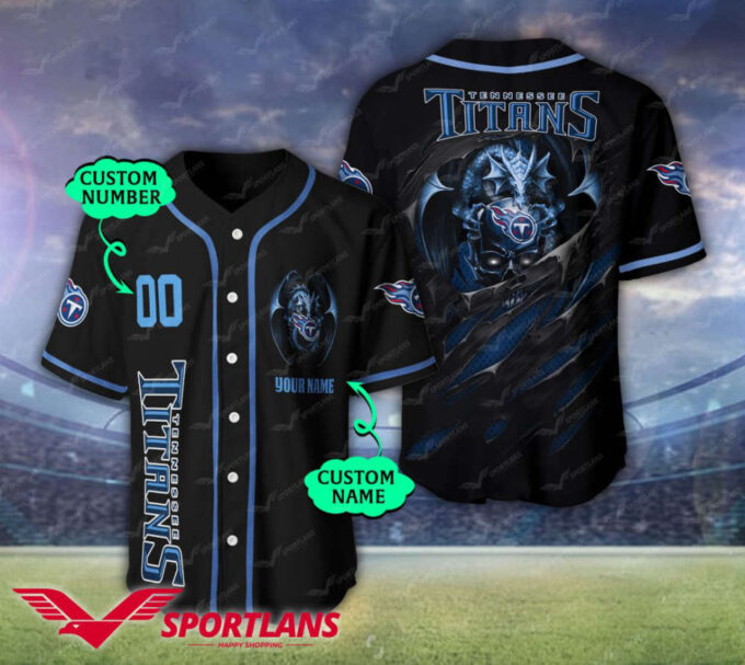 Tennessee Titans Personalized Baseball Jersey BJ0184