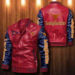 Texas Longhorns Leather Bomber Jacket